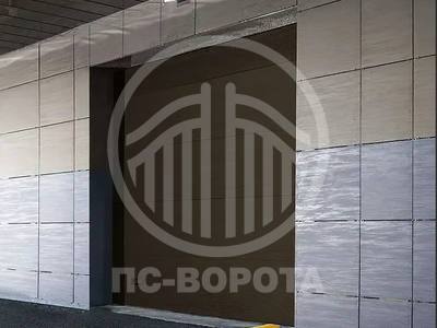 Ворота подъемные секционные из сэндвич панелей Микроволна